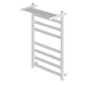 Полотенцесушитель электрический Point Меркурий PN83858PW П7 500x800 с полкой, диммер справа, белый