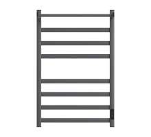 Полотенцесушитель электрический Point Меркурий PN83858PGR П7 500x800 с полкой, диммер справа, графит премиум