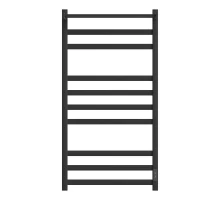 Полотенцесушитель электрический Point Меркурий PN83850PB П9 500x1000 с полкой, диммер справа, черный