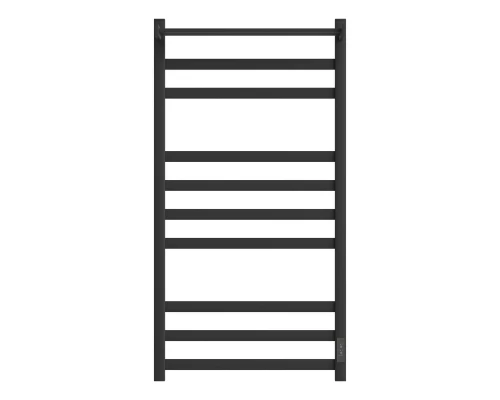 Полотенцесушитель электрический Point Меркурий PN83850PB П9 500x1000 с полкой, диммер справа, черный