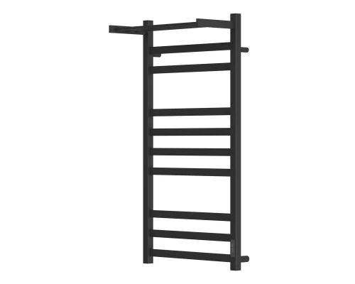 Полотенцесушитель электрический Point Меркурий PN83850PB П9 500x1000 с полкой, диммер справа, черный