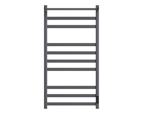 Полотенцесушитель электрический Point Меркурий PN83850PGR П9 500x1000 с полкой, диммер справа, графит премиум