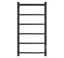 Полотенцесушитель электрический Point Афина PN04848PB П5 400x800 с полкой, диммер справа, черный