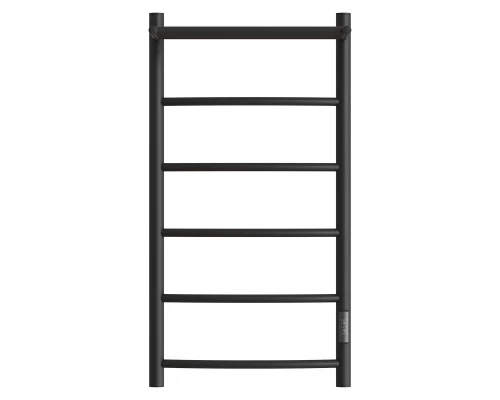 Полотенцесушитель электрический Point Афина PN04848PB П5 400x800 с полкой, диммер справа, черный