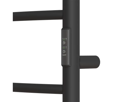 Полотенцесушитель электрический Point Афина PN04848PB П5 400x800 с полкой, диммер справа, черный