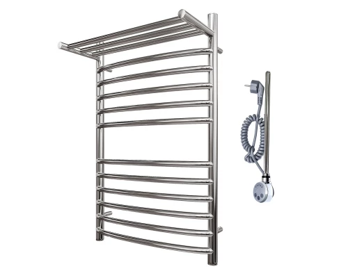 Полотенцесушитель электрический Point Альфа PN05148SPE П11 400x800 с полкой левый/правый, хром