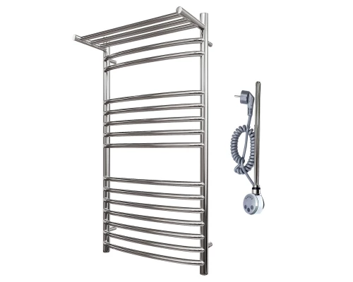 Полотенцесушитель электрический Point Альфа PN05150SPE П14 500x1000 с полкой левый/правый, хром