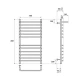 Полотенцесушитель электрический Point Нептун PN09158SPE П11 500x800 с полкой левый/правый, хром