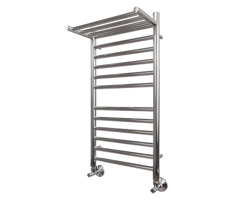 Полотенцесушитель водяной Point Аврора премиум PN10148SP П11 400x800 с полкой, хром