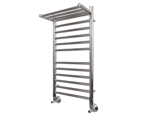 Полотенцесушитель водяной Point Аврора премиум PN10158SP П11 500x800 с полкой, хром