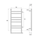 Полотенцесушитель водяной Point Аврора PN10558 П7 500x800 с боковым подключением 500, хром