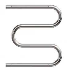 Полотенцесушитель водяной Point PN38555P 500x500 М-образный (1") с полкой, хром