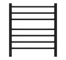 Полотенцесушитель электрический Point Веста PN70756B П7 500x600, диммер слева, черный