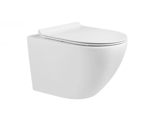 Унитаз подвесной ES.M   Aneta безободковый, сиденье soft close, белый, ES 88203 white