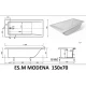 Ванна из литьевого мрамора ES.M Modena 150 х70 см  ES8815003 white