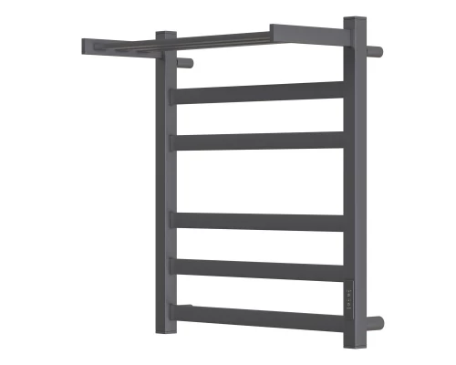 Полотенцесушитель электрический ES.M Merkuriy 8883856PGR 500x600 с полкой, диммер справа, графит