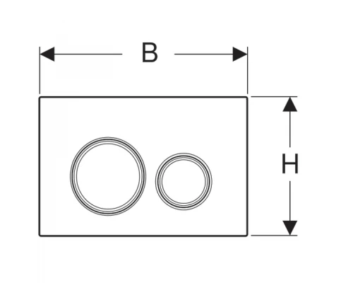Клавиша смыва Geberit Sigma 21 115.650.SI.1, белый