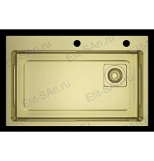 Мойка для кухни с коландером из нержавеющей стали профессиональная Raglo R702.7246G.M золото мат