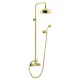 Душевая стойка со смесителем для верхнего и ручного душа CEZARES RETRO-C-CD-03 золото