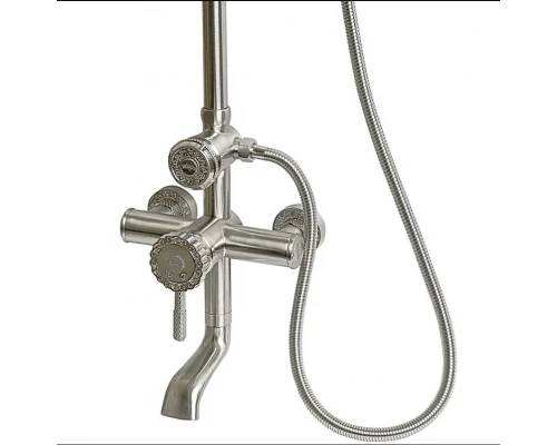 Душевая система Milacio Soria MC.102.SL, с изливом, цвет серебро