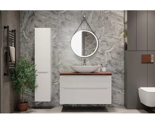 Тумба со столешницей и раковиной ES.M Aneta 80 см, ES01.80.ZP.W подвесная, белый