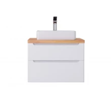 Тумба со столешницей и раковиной ES.M Aneta 80 см, ES01.80.ZP.W подвесная, белый