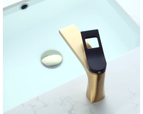 Смеситель на раковину Bronze de Luxe ELEMENT EL02GB матовое золото/черный