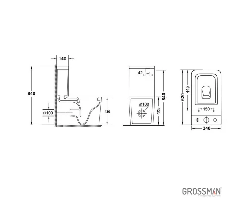 Унитаз напольный Grossman GR-4445S