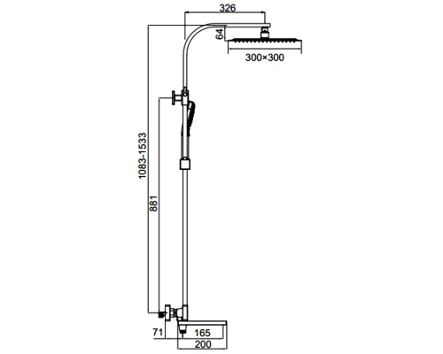 Душевая стойка с термостатом FAOP A2409-60