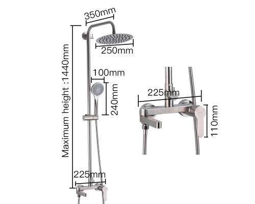 Душевая стойка со смесителем Gappo G99-30 G2499-30