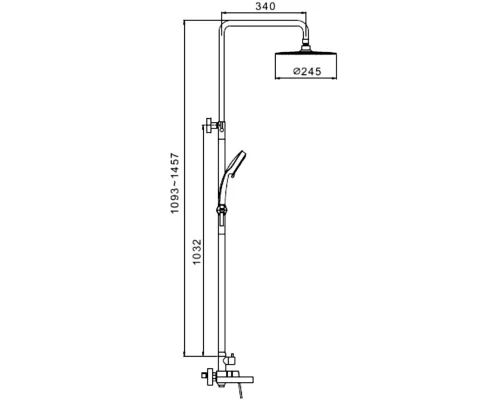 Душевая стойка со смесителем Gappo G99-30 G2499-30