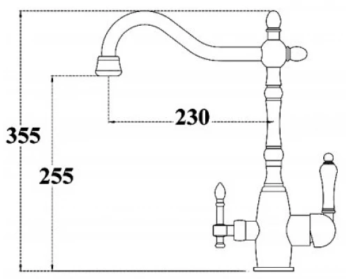 Смеситель для кухни Kern 2038-Granit