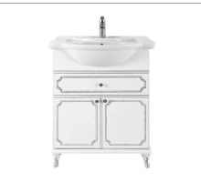 Тумба с раковиной Vod-ok Мариэль 75 см серебро