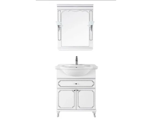 Тумба c раковиной Vod-ok Мариэль 75 см серебро