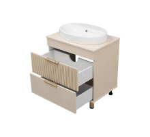 Тумба с раковиной Brevita Enfida 70 напольная, бежевая