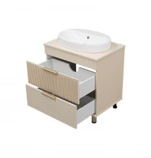 Тумба с раковиной Brevita Enfida 70 напольная, бежевая
