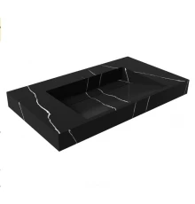 Раковина Armadi Art Flat Nero Marquina 80 с кронштейнами