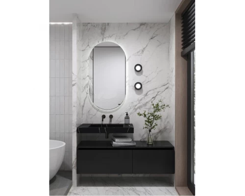 Раковина Armadi Art Flat Nero Marquina 80 с кронштейнами