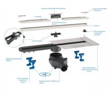 Душевой трап BETTOSERB Slim 550 с решеткой хром / матовый