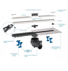 Душевой трап BETTOSERB Slim 550 с решеткой хром / матовый