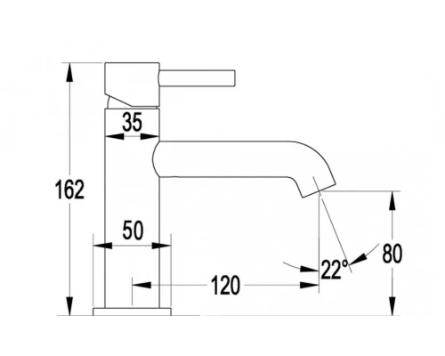 Смеситель для раковины стандартный Grocenberg GB2099GL золотой брашированный