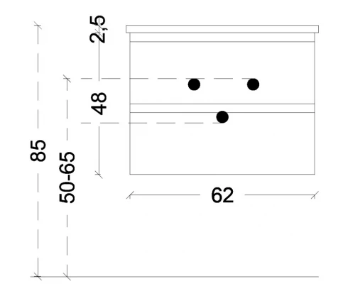 Тумба с раковиной Armadi Art Capolda 65 антрацит