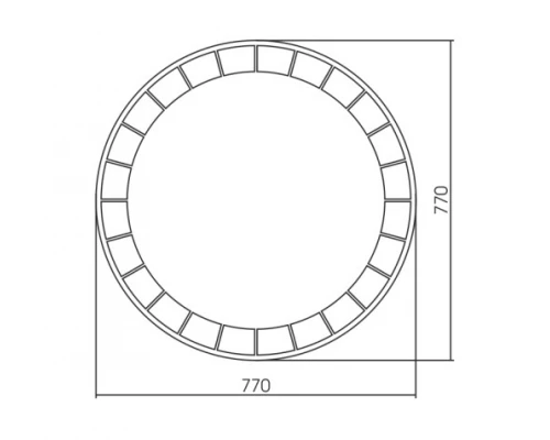 Зеркало AZARIO Пандора d770 c подсветкой и сенсорный выключатель (LED-00002504)