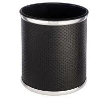 Ведро для мусора 20л открытое Geralis M-PBH-SS PUNTO чёрное, кант хром