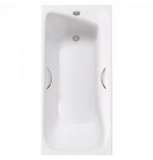 Ванна чугунная Delice Continental PLUS 100х70 с отверстиями под ручки и антискользящим покрытием DLR230642R-AS