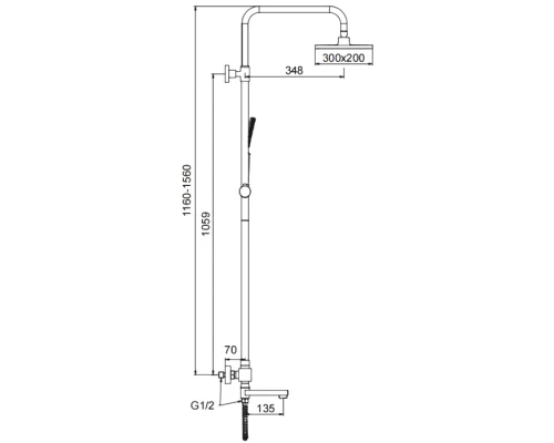 ДУШЕВАЯ СТОЙКА С ТЕРМОСТАТОМ FRAP F24007-6