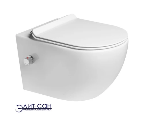 Унитаз подвесной SantiLine SL-5002SM-BD с функцией биде и смесителем