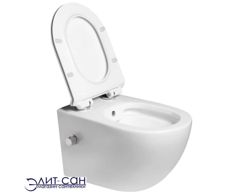 Унитаз подвесной SantiLine SL-5002SM-BD с функцией биде и смесителем