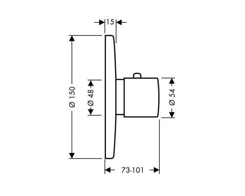 Смеситель для душа Hansgrohe Highflow 15715000 Центральный термостат