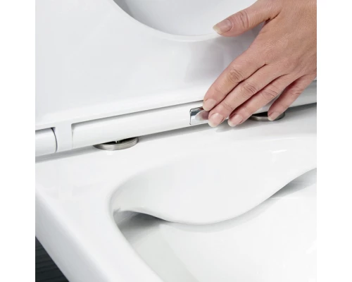 Унитаз подвесной торнадо ES.M Typhoon-SQ  40303ES-49 безободковый  сиденье микролифт